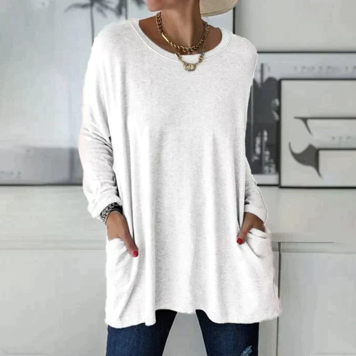 Anemone - Oversized Tunic Top with Pockets
