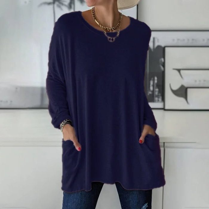 Anemone - Oversized Tunic Top with Pockets