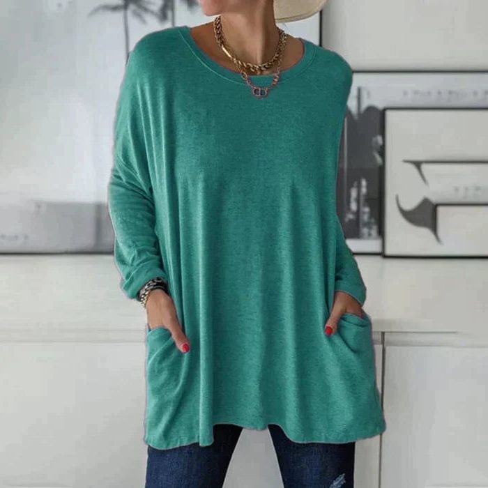 Anemone - Oversized Tunic Top with Pockets