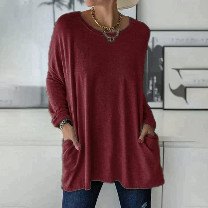Anemone - Oversized Tunic Top with Pockets