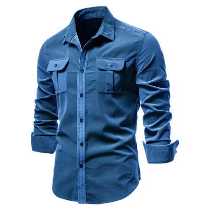 Roeland - Long Sleeve Shirt with Chest Pockets