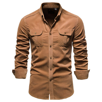 Roeland - Long Sleeve Shirt with Chest Pockets