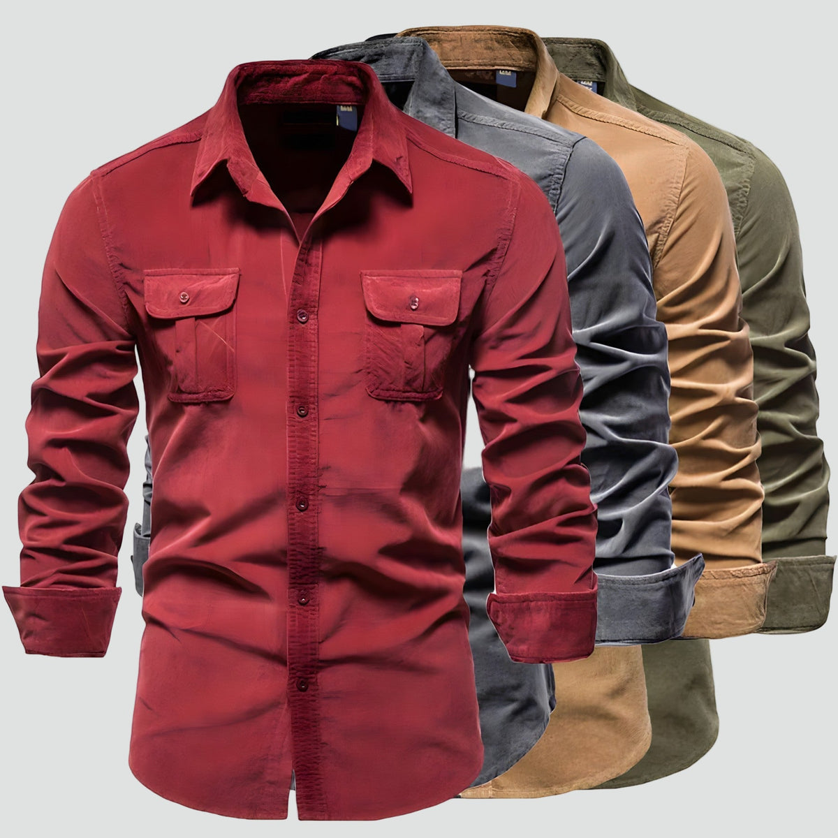 Roeland - Long Sleeve Shirt with Chest Pockets