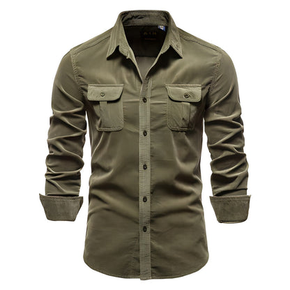 Roeland - Long Sleeve Shirt with Chest Pockets