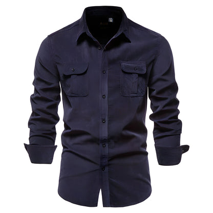 Roeland - Long Sleeve Shirt with Chest Pockets