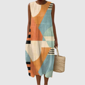 Palmira | Airy Geometric Midi Dress