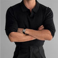 Milo | V-Neck Long Sleeve Slim Fit Polo