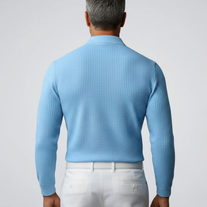 Hugo - Long Sleeve Knit Polo with Classic Collar