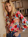 Poppy | Women's Linen Bold Floral Collared Button-Down