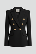 Rebecca | Women’s Double-Breasted Blazer with Gold-Tone Button Details