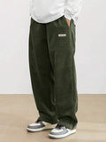 Reginald | Wide Leg Corduroy Trousers with Elasticated Waist