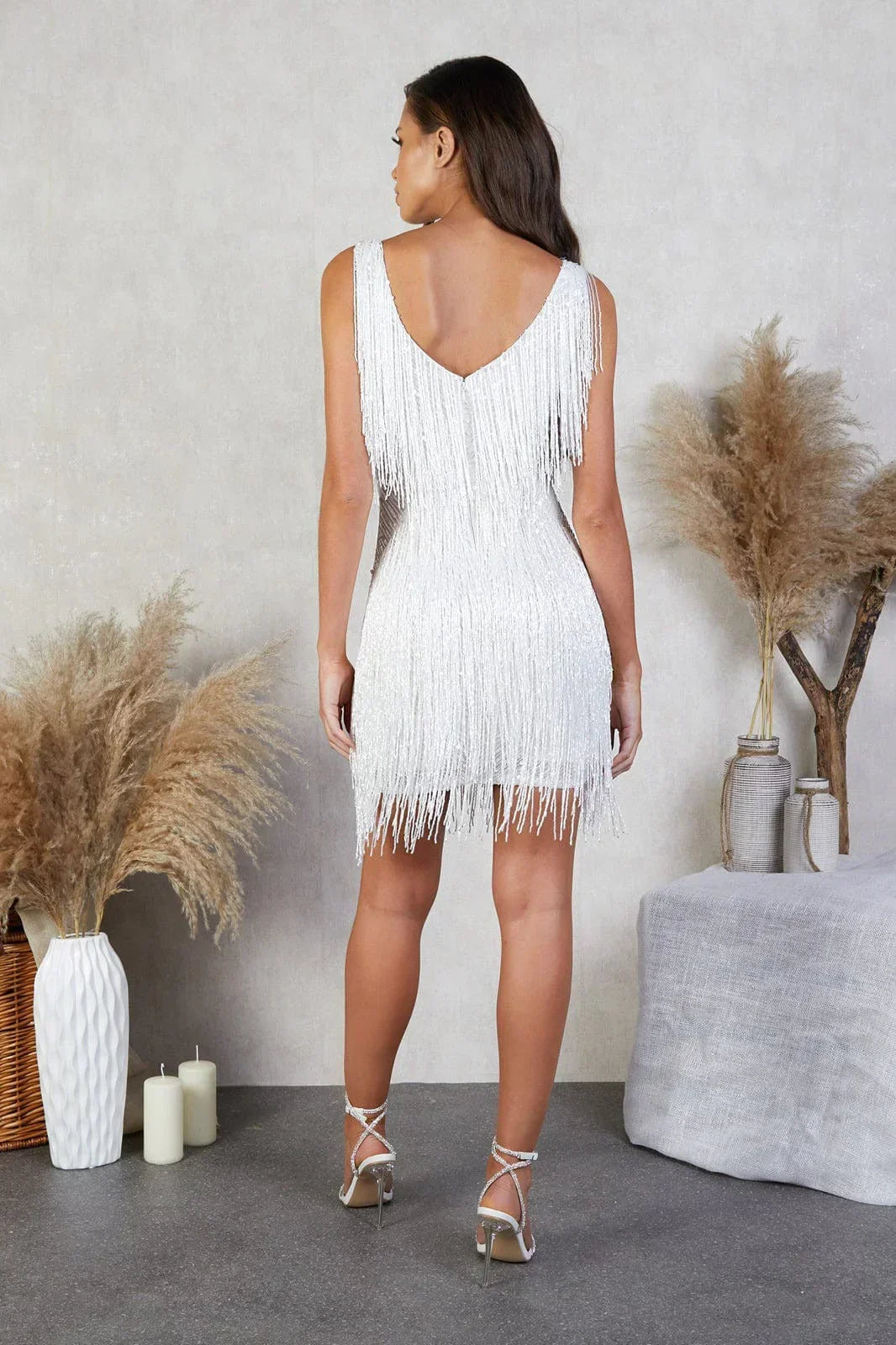 Fenella - Fringe Sequin Mini Dress