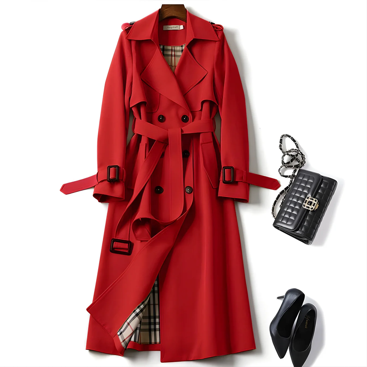 Nerissa - Tailored Classic-Silhouette Trench Coat