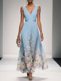 Rose | Floral V-Neck Maxi Dress
