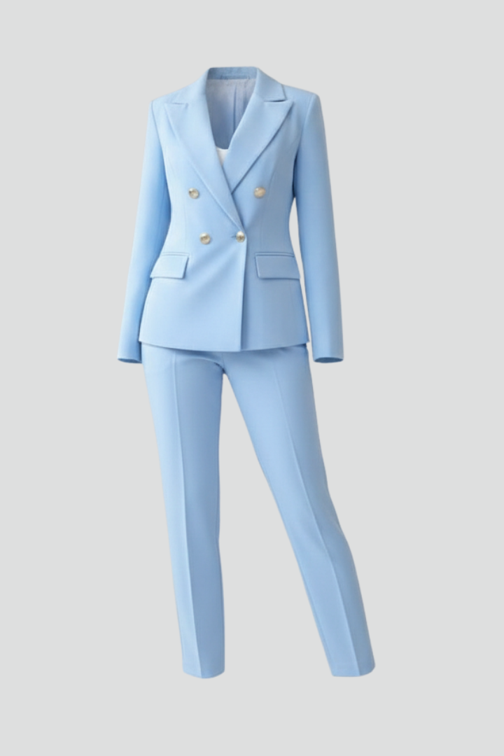 Linnea - Double-Breasted Blazer and Trouser Suit Set