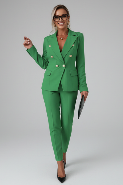 Linnea - Double-Breasted Blazer and Trouser Suit Set