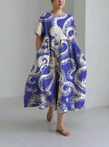 Sidra | Floral Short-Sleeve Midi Dress