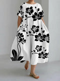 Solenne | Floral Short-Sleeve Midi Dress