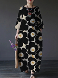Solveig | Floral Short-Sleeve Midi Dress