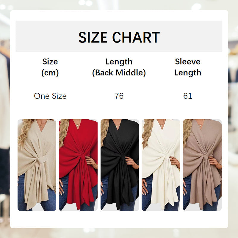 Aurelia - Crossover Knit Wrap Shawl