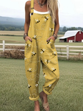 Sunny | Women's Cotton Adjustable Strap Loose-Fit Overall Jumpsuit