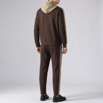 Men's cotton tracksuit set with zip jacket