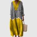Tesa | Timeless Geometric Midi Dress