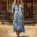 Theodora | Chic V-Neck Midi Dress