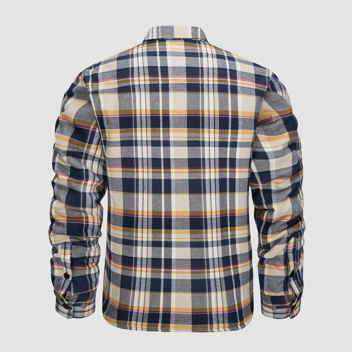 Flannel overshirt jacket for men with checks