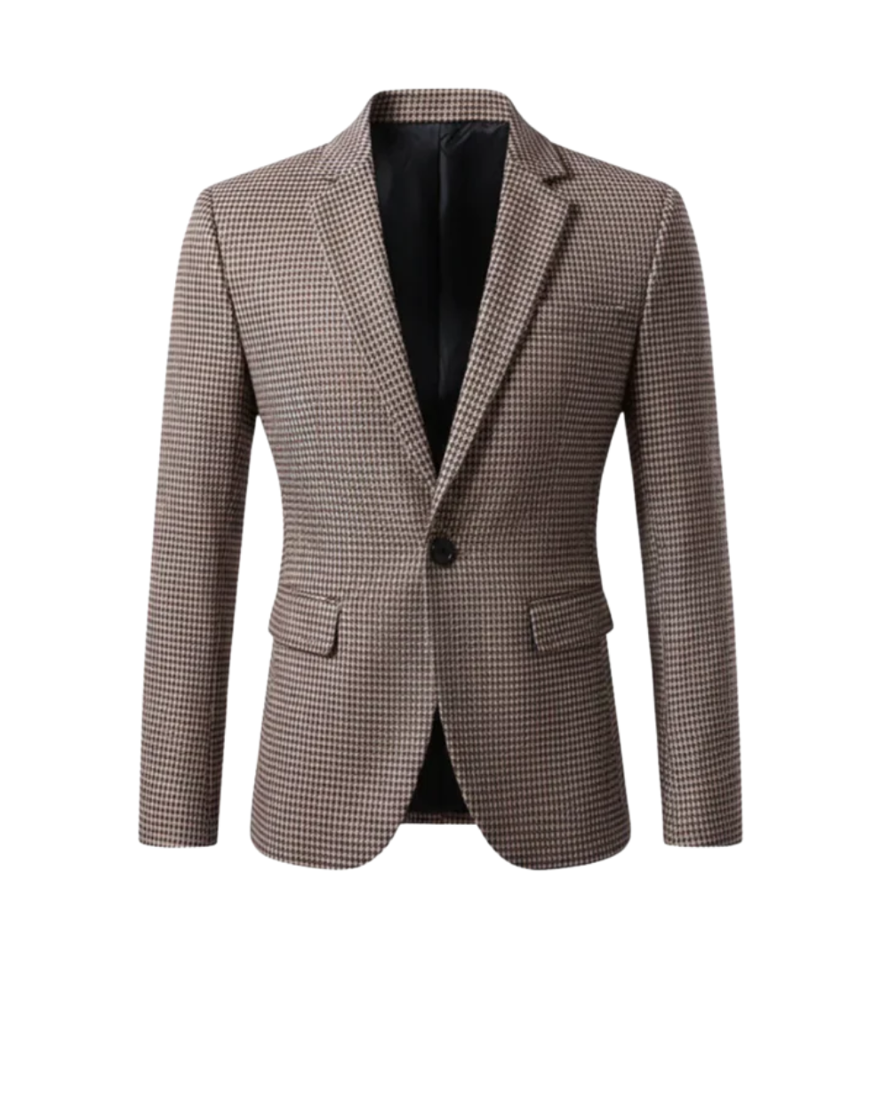 Men's structured blazer with notch lapels