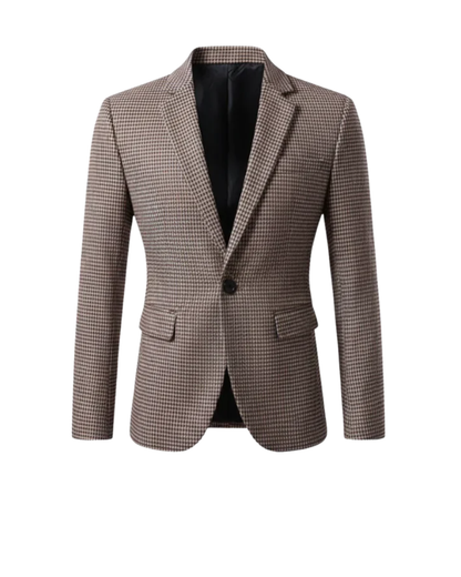 Men's structured blazer with notch lapels