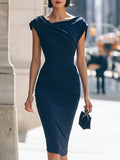 Vanessa | Bodycon Cap-Sleeve Midi Dress