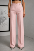 Ghislaine | Pinstripe High-Waisted Wide-Leg Trousers