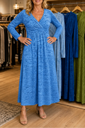 Beatrix | Wrap-Front Tie-Waist Midi Dress with Pockets