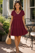 Elowen | V-Neck Tiered Ruffle Midi Dress