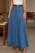 Enrica | High-Waist A-Line Maxi Skirt