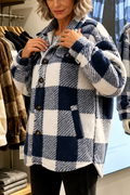 Lisette | Checked Button-Front Overshirt Jacket