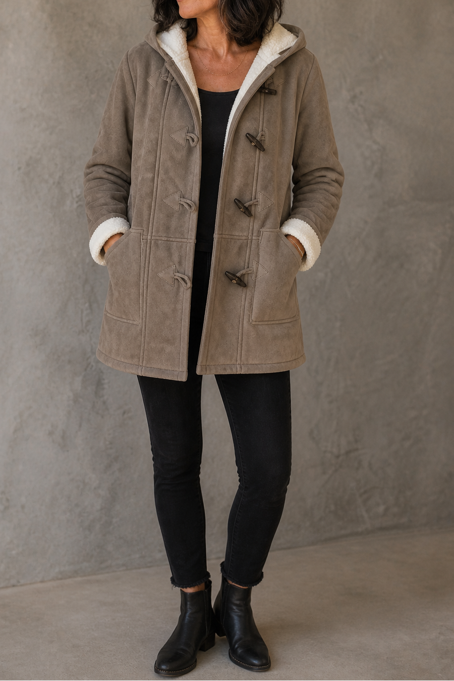 Beatrice - Hooded Coat with Plush Lining