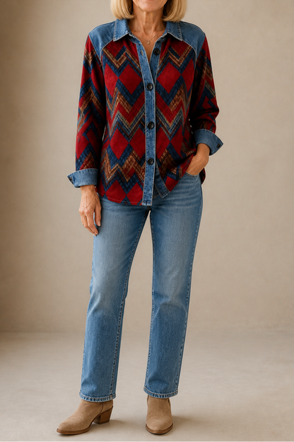 Farrah - Hooded Knit Cardigan with Contrast Trim