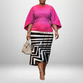 Vivara | Soft-Draped Geometric Midi Dress