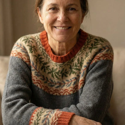 Solveig - Fair Isle Long Sleeve Knit Sweater