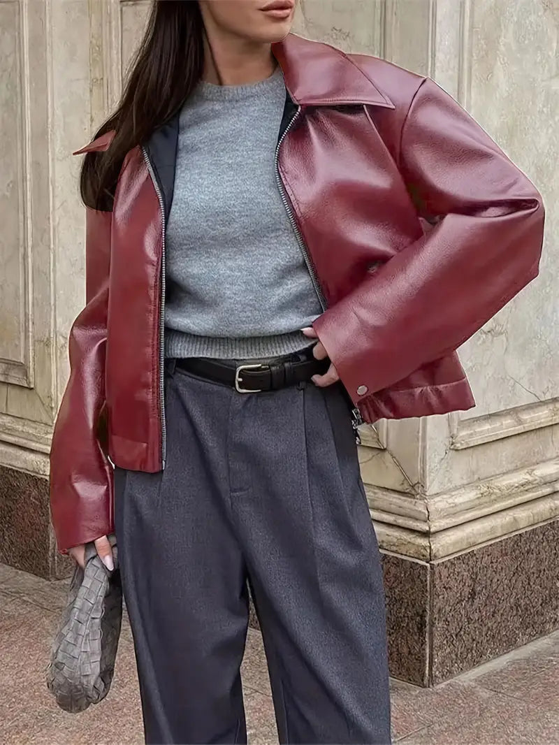 womens-bomber-jacket-in-coated-material-with-zip-front-and-point-collar-11