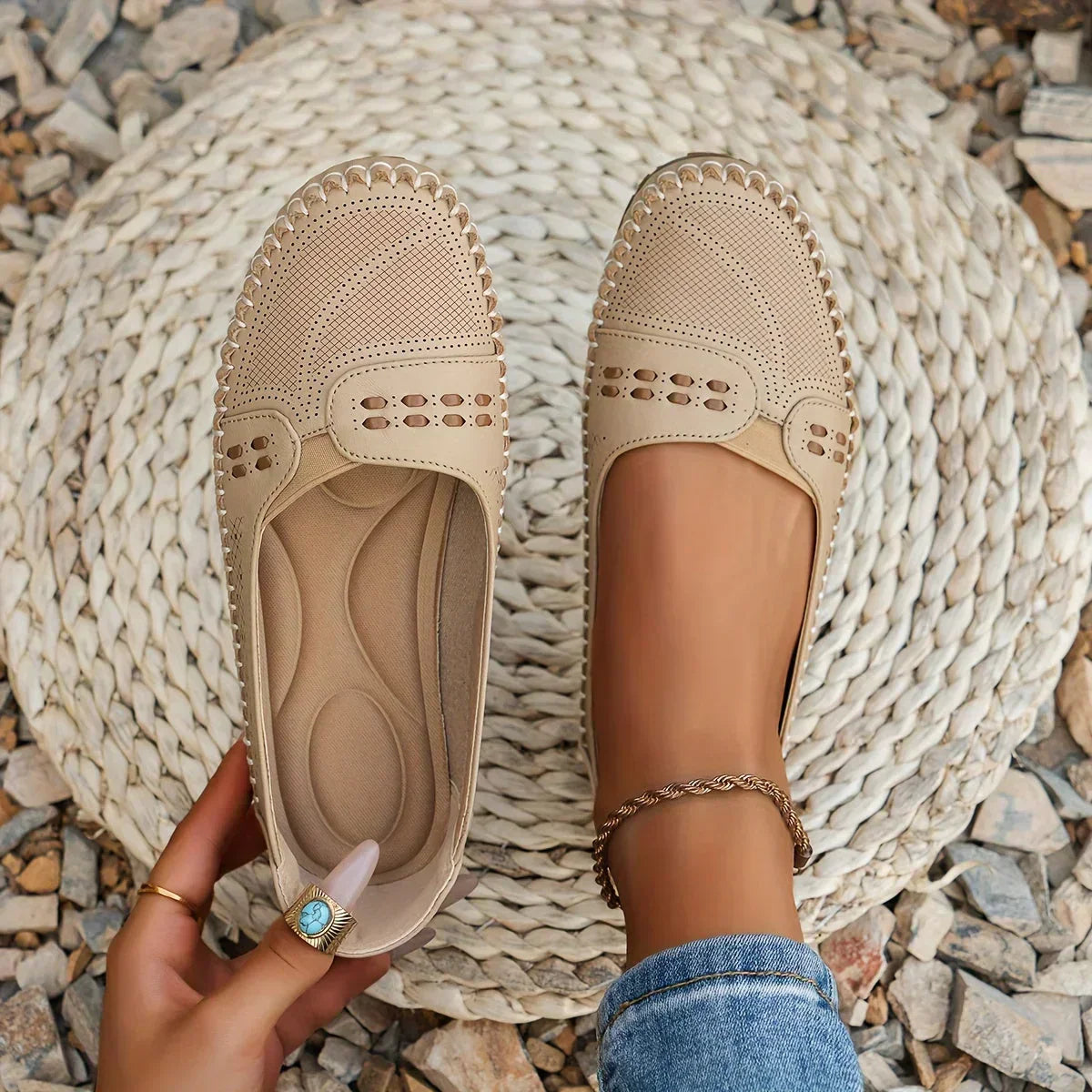 womens-casual-faux-flats-with-perforated-upper-and-whipstitch-trim-2
