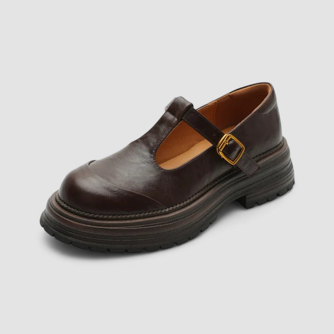 womens-casual-faux-loafers-with-buckle-strap-and-lug-sole-4