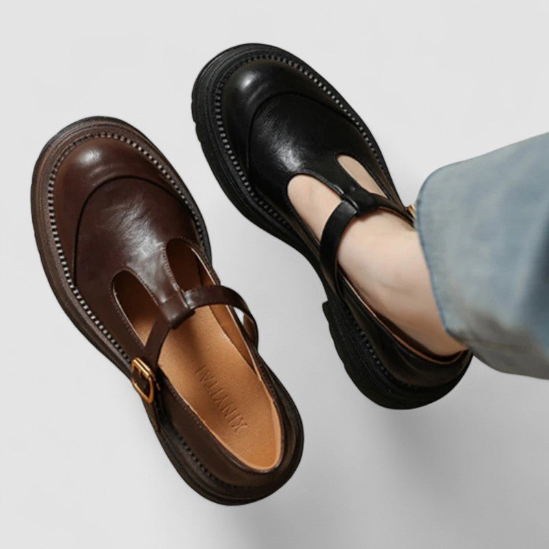 womens-casual-faux-loafers-with-buckle-strap-and-lug-sole-6