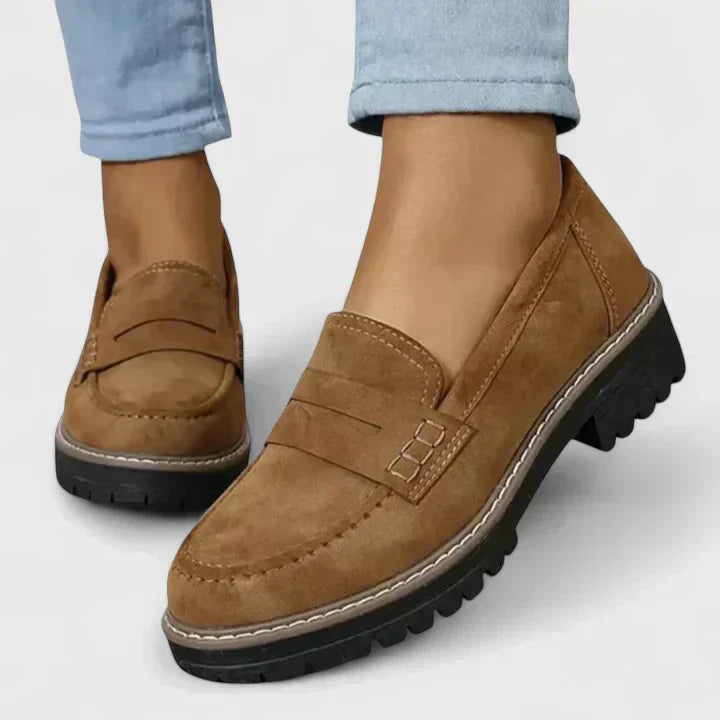 womens-casual-faux-suede-loafers-with-lug-sole-and-penny-strap-4