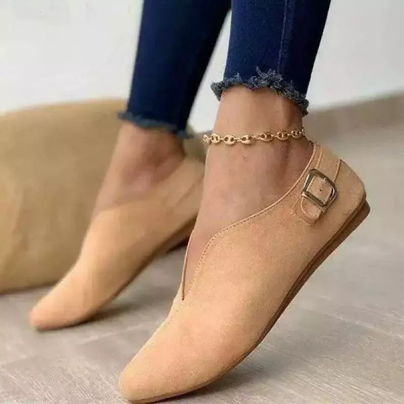 womens-casual-faux-suede-loafers-with-pointed-toe-and-side-buckle-2