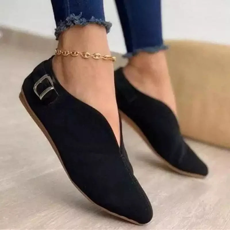 womens-casual-faux-suede-loafers-with-pointed-toe-and-side-buckle-5