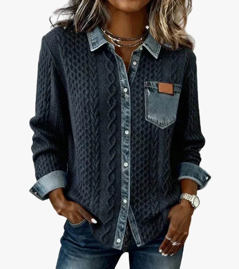 womens-casual-knit-blouse-with-button-front-and-chest-pocket-1