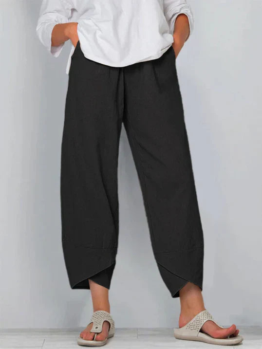 womens-casual-linen-blend-pants-with-pull-on-waist-and-overlap-hem-5